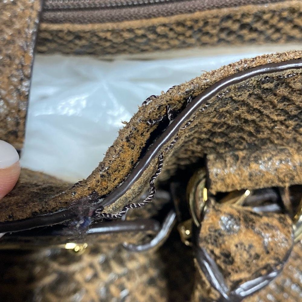 Michael Kors Hamilton Brown Python Snakeskin Leat… - image 14